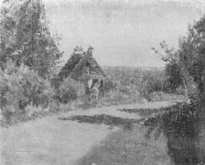 Landscape With Barn And Horse Landscape With Barn And Horse