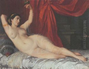 L'odalisque Au Perroquet by Edouard Edmond Ernest Parmentier