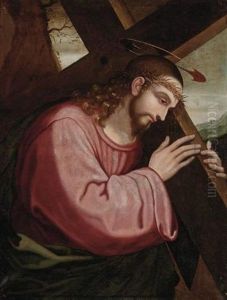 Christ Carrying The Cross by Girolamo Francesco Maria Mazzola (Parmigianino)