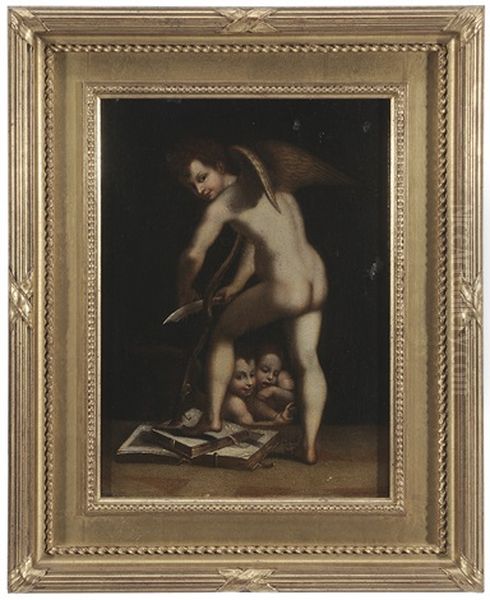Cupid Carving His Bow - view 1