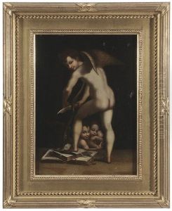 Cupid Carving His Bow by Girolamo Francesco Maria Mazzola (Parmigianino)