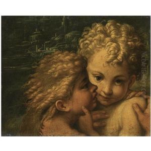 The Christ Child And The Infant Saint John The Baptist by Girolamo Francesco Maria Mazzola (Parmigianino)