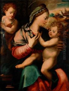 La Vierge, L'enfant Et Le Jeune Saint Jean by Girolamo Francesco Maria Mazzola (Parmigianino)