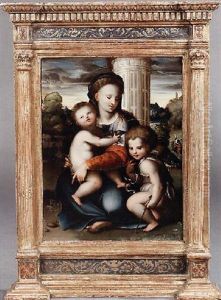 Madonna Col Bimbo E San Giovannino by Girolamo Francesco Maria Mazzola (Parmigianino)