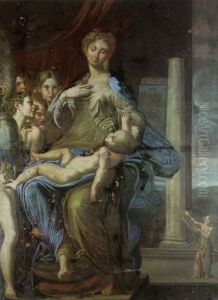 The Madonna Of The Long Neck by Girolamo Francesco Maria Mazzola (Parmigianino)