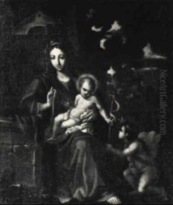 Madonna Mit Kind Und Johannesknaben by Girolamo Francesco Maria Mazzola (Parmigianino)