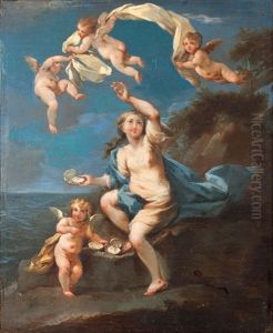 Nymphe Rassemblant Des Perles by Parmigianino (Michele da Parma)