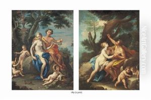 Bacchus And Ariadne And Angelica And Medoro (pair) by Parmigianino (Michele da Parma)