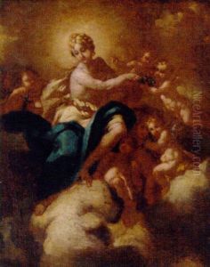 Flora With Putti On A Nimbus by  Parmigianino (Michele da Parma)
