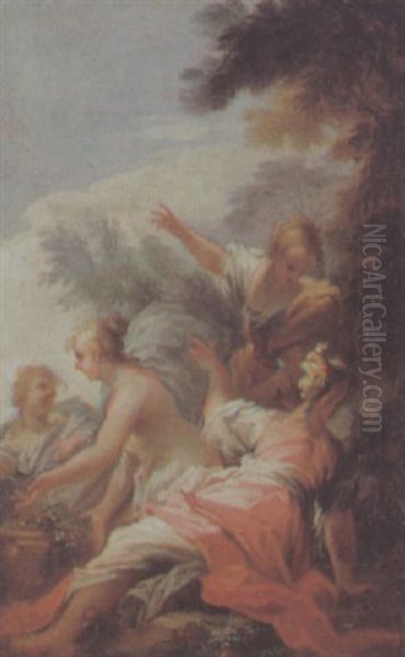 Vier Frauen In Einer Waldlandschaft - view 1