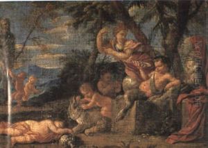 The Infancy Of Bacchus by Parmigianino (Michele da Parma)