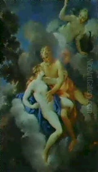 Jupiter And Io Spied On By Juno - view 1