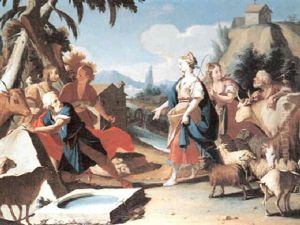 Jakob Und Rahel Am Brunnen by Antonio Paroli