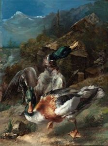 Anades Reales En Un Paisaje by Miguel Parra Abril