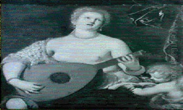 Venus Jouant De La Guitare - view 1