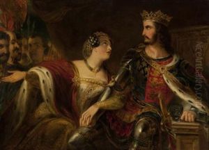 Queen Philippa Pleading With Edward Iii by Edmond Thomas Parris