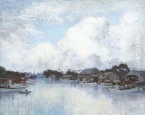 Landscape In Harbor by Stephen Parrish