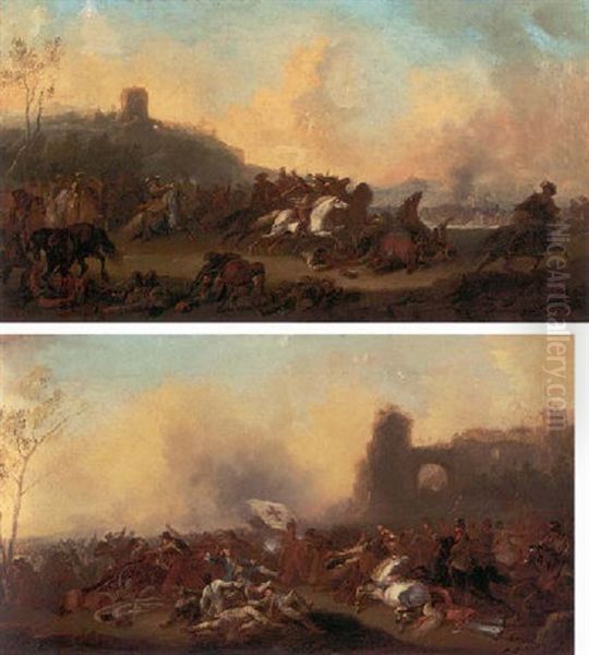 A Military Engagement Between Christians And Turks - view 1