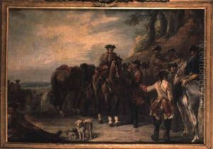 La Halte Des Cavaliers by Charles Parrocel