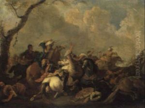 Reitergefecht by Charles Parrocel
