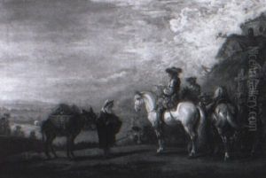 La Cantiniere Et Les Militaires by Charles Parrocel
