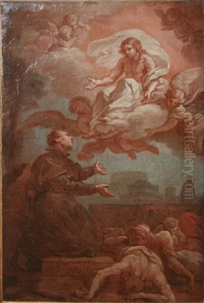 Saint Regis Invoquant Le Christ Pour La Cessation De La Peste - view 1