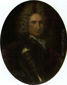 Portrait D'homme En Cuirasse by Etienne Parrocel, Parrocel Le Romain
