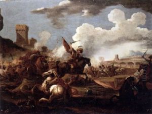A Cavalry Battle by Joseph Parrocel