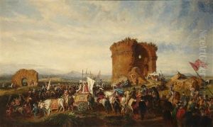 A Carnival In The Roman Compagna by William Parrott