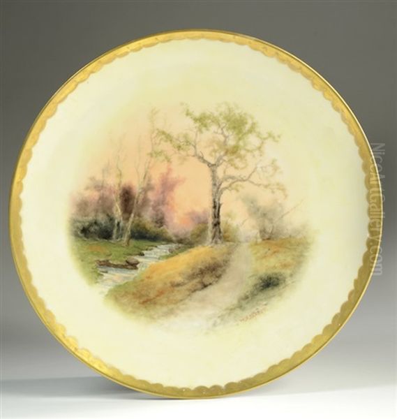 Untitled (a Landscape With Pathway, Trees And Stream) - view 1