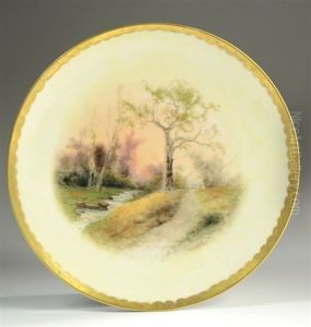 Untitled (a Landscape With Pathway, Trees And Stream) by William Samuel Parrott