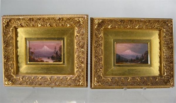 Sunset, Mount Hood, Oregon (+ Sunset, Mount Tacoma, W.t.; Pair) - view 1