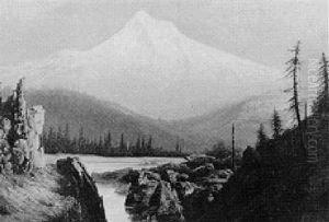Mt. Hood At Sunset by William Samuel Parrott