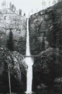 Multnomah Falls In Winter by William Samuel Parrott