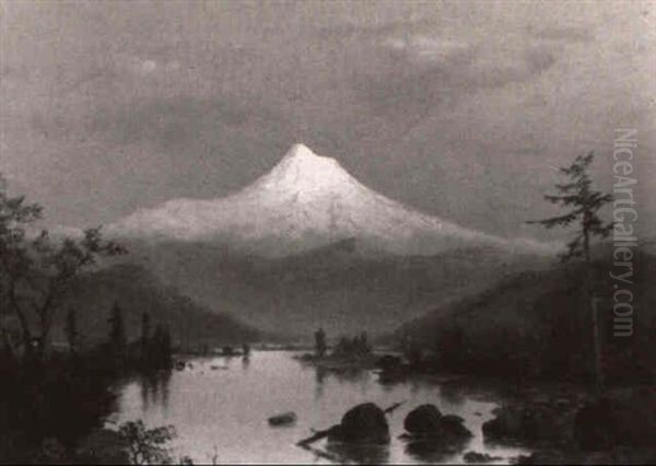 Mt. Hood At Sunset From Hood River, Orgeon - view 1