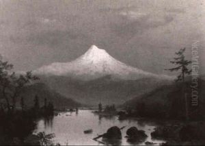 Mt. Hood At Sunset From Hood River, Orgeon by William Samuel Parrott
