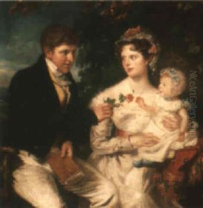 Portrait Of Mr. & Mrs. G.r. Williams And Daughter, Georgiana