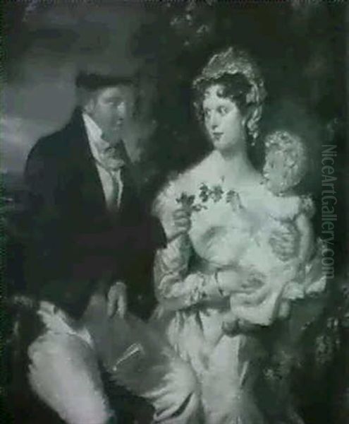 Portrait Of Mr. And Mrs. G.r. Williams And Their Daughter, Georgiana - view 1