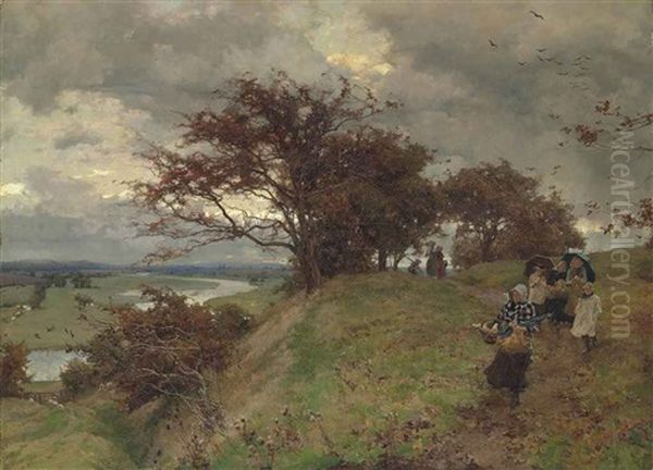 After Work - When The Chill Rain Begins At Shut Of Eve In Dull November - view 1