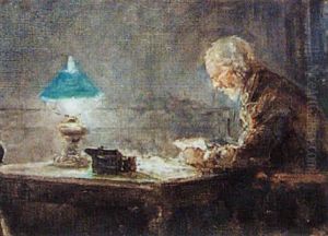 Reading By Lamplight