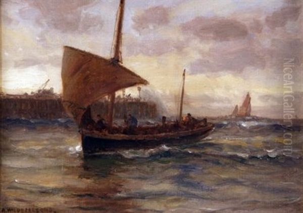 Fishing Boat Off A Harbor - view 1
