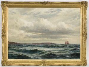 Seascape With Ship In Background Seascape With Ship In Background