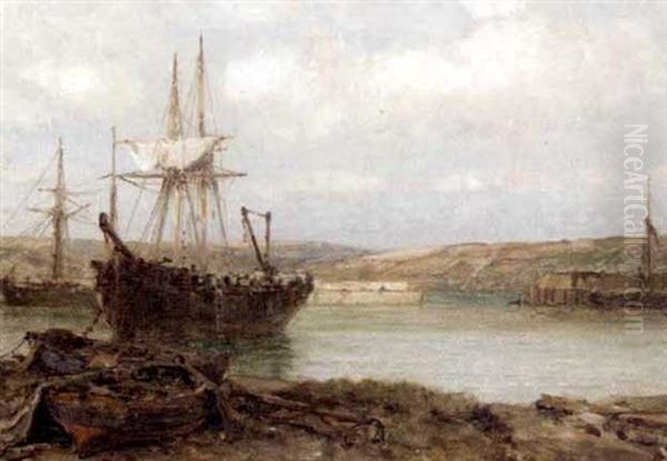 Evening Port (+ Ships In A Harbour; Pair) - view 1
