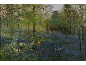 Springtime, Bluebell Wood by Beatrice Emma Parsons