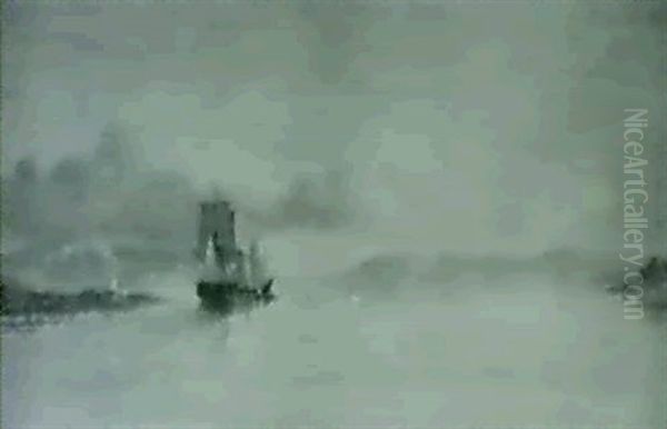 Fishing Boats Off Mt. Desert Island - view 1