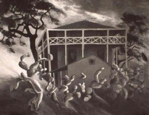 House With Cactus by Marion Randall Parsons
