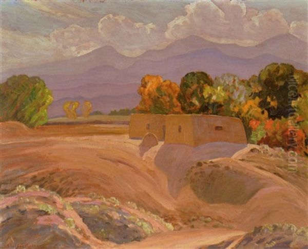 Mid-afternoon Shadows And A Pueblo - view 1