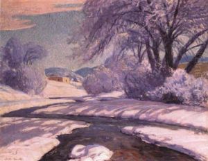 Adobe In Winter Landscape
