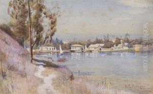 Views Of The Oakland Boat Basin (pair) by Richard Langtry Partington