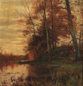 By The Pond Shore, Autumn By The Pond Shore, Autumn